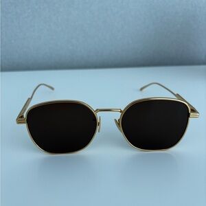Bottega Veneta BV1014SK Gold Square Sunglasses – Brown Lens